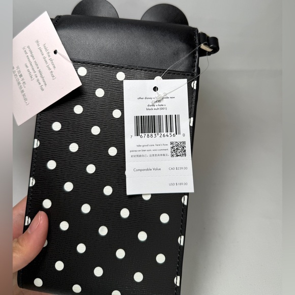 Disney X Kate Spade New York Minnie Mouse North South Flap Phone Crossbody - Picture 5 of 8